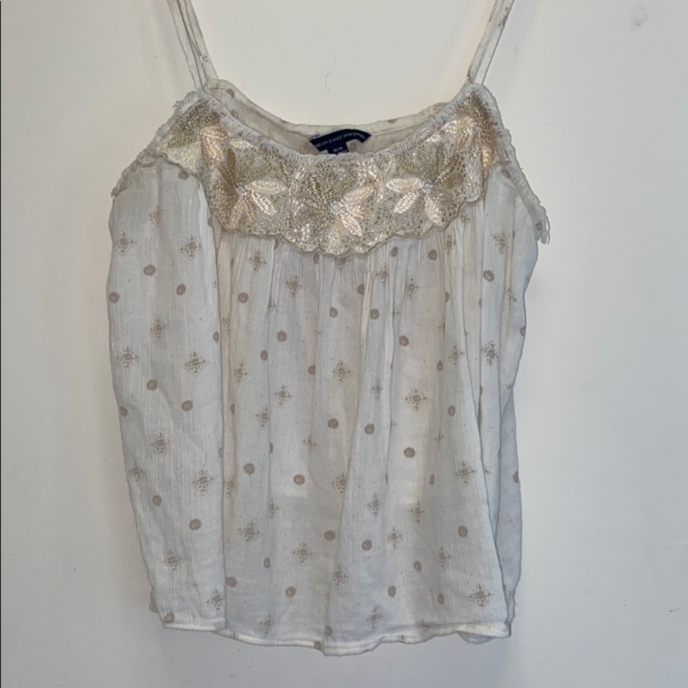 AE White Gold Shimmer Tank